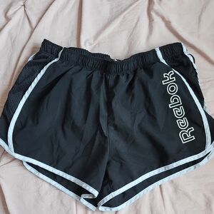 Reebok Black Athletic Shorts with Elastic Waistband